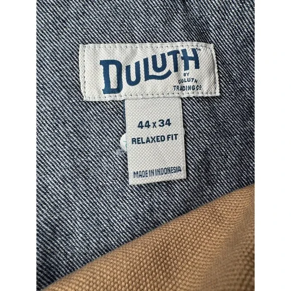 Duluth Trading Jeans Mens 44x34 Blue Ballroom Relaxed Fit Straight Leg Denim - Picture 4 of 12